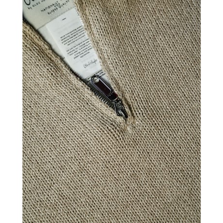 Olde H&Daughter SILK COTTON HALF ZIP P/O