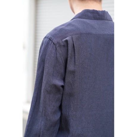 Aquellos Ojos Verdes  Ex. BISHU crepe Classic open collar shirt