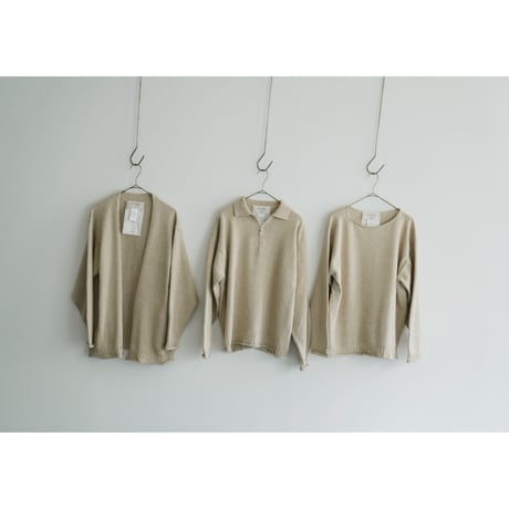 Olde H & Daughter SILK COTTON  BOAT NECK/HALF ZIP/CARDIGAN