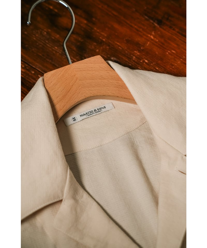 新品 MAATEE&SONS シャツジャケット リネンシルク 二重織 サイズ1 MAATEE＆SONS シャツ ジャケット リネンシルク 二重織 , Chacoal