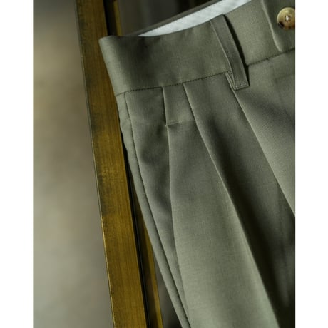 THE CLASIK WOOL MOHAIR SILK TROPICAL 2PLEATS TROUSERS