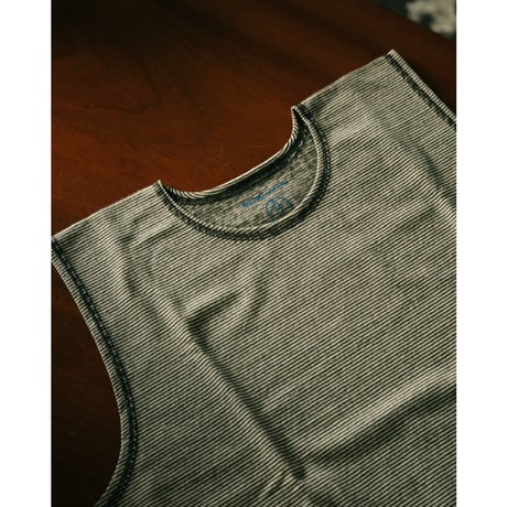 Olde Homesteader "YOUTH" MOIRE STRIPE JERSEY SLEEVELESS