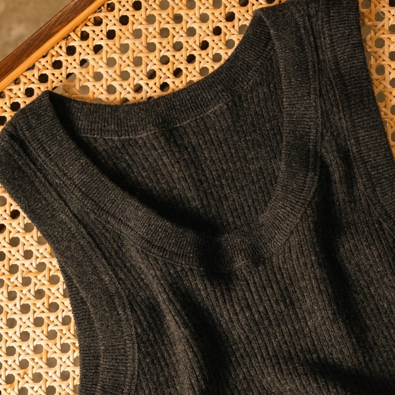 PICEA Ex. BABY CASHMERE RIB TANK TOP | MusterWerk