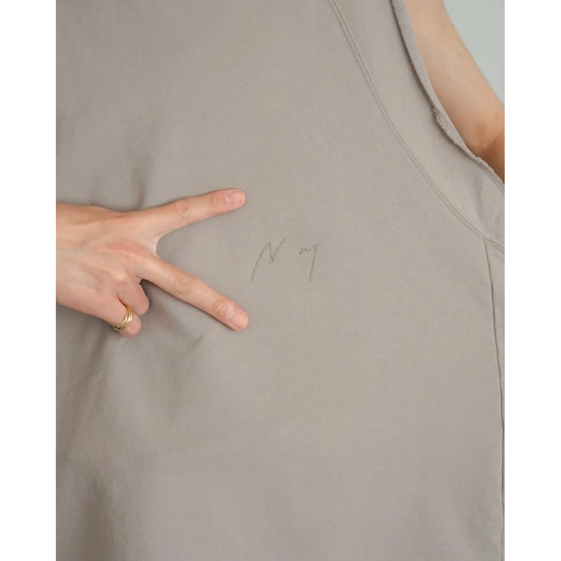 トップス ANCELLM FADED SLEEVELESS T-SHIRT BEIGE 1 FADED SLEEVELESS T-SHIRT | ANCELLM(アンセルム) / トップス