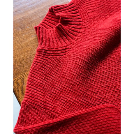 MAATEE&SONS 強撚SHETLAND FINE LAMB ARMY SWEATER