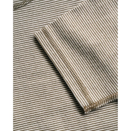 Olde Homesteader "YOUTH" MOIRE STRIPE JERSEY CREW NECK LONG SLEEVE