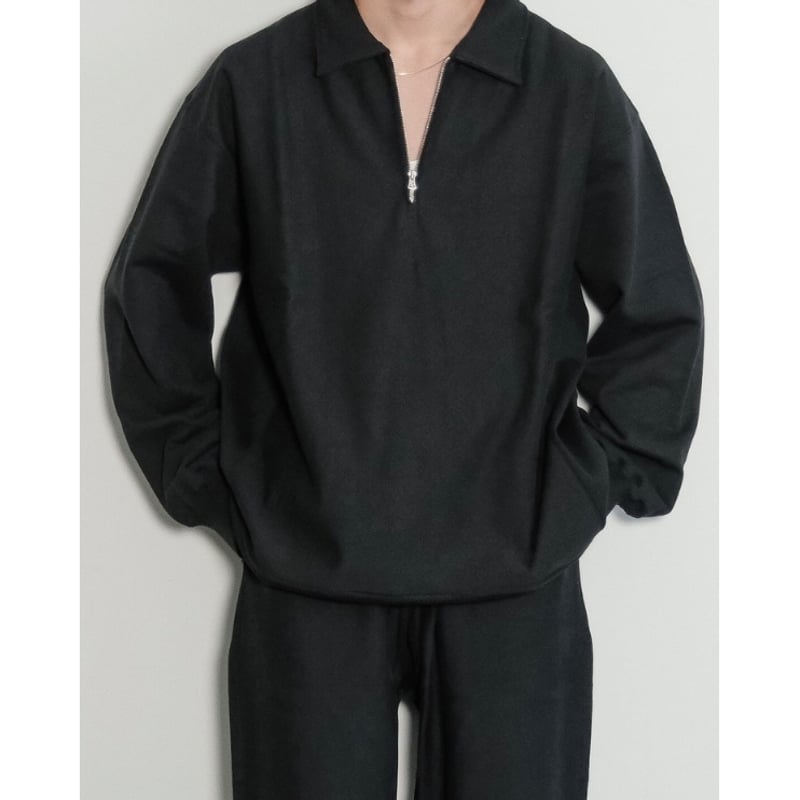 ulterior 25AW silky terry sweat black 黒 25AW ULTERIOR FADED SILKY TERRY RW SWEAT SHIRT / UCS94-KC125*CL#GH