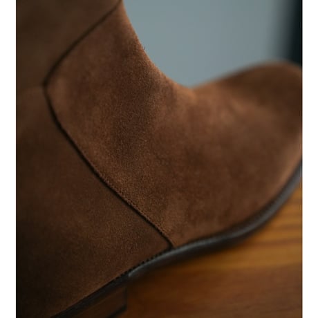 Post Production Side Zip Boots "Calf Suede"