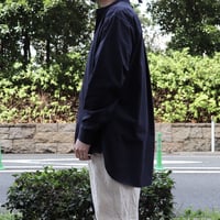 RAKINES Ex. Drizzle chambray Stand collar shirt