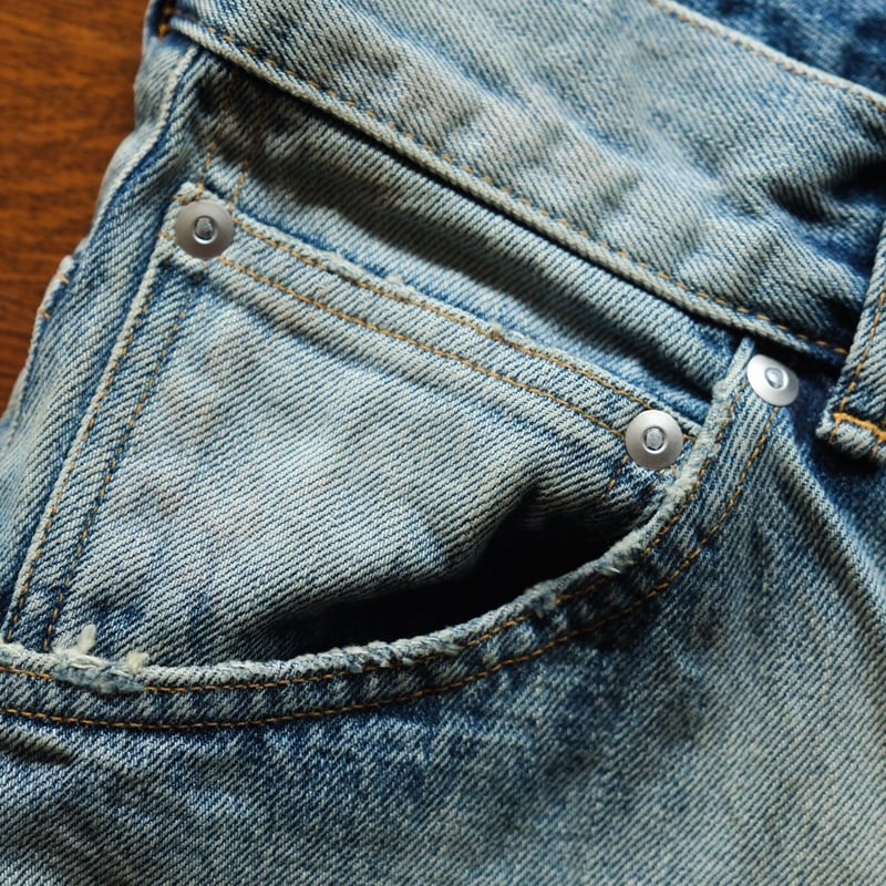 ANCELLM AGING SELVEDGE TAPERED 5P DENIM PANTS |