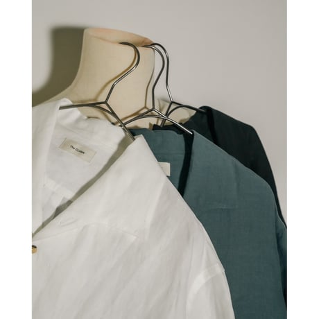 THE CLASIK CLASSIC LINEN POPLINE SHARK COLLAR SHIRT