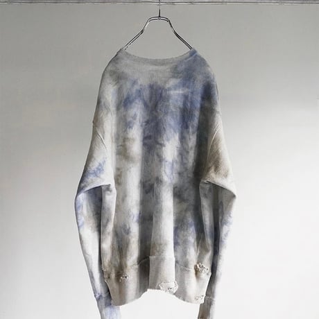 ANCELLM HAND MARBLING SWEAT SHIRT