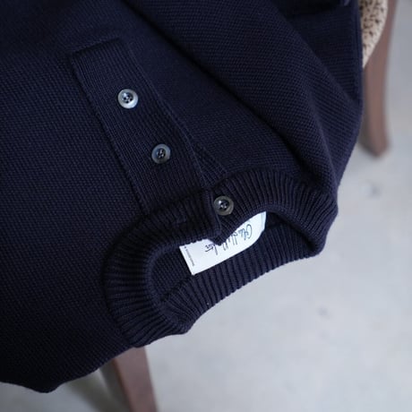 Olde H & Daughter WOOSTED WOOL HENLEY NECK P/O