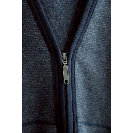YE OLDE & NEW MAN "RANDONNEUR" WOOL FLEECE V NECK LINER CARDIGAN