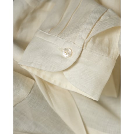 Aquellos Ojos Verdes "Luxe Linen" Classic open collar shirt