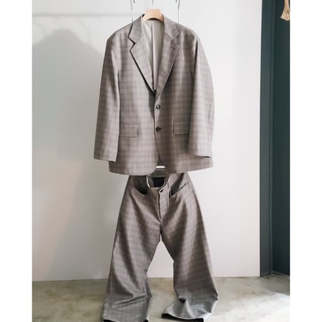 RAKINES Post-classical glen check 4-Lp pants