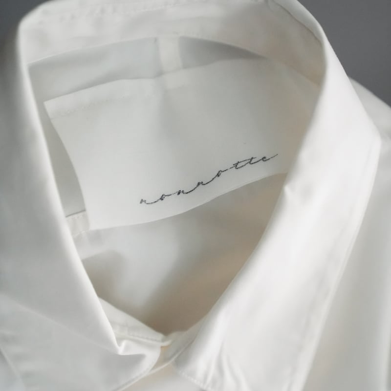 nonnotte Draping Shirt Type A White サイズ4 nonnotte Draping Shirt