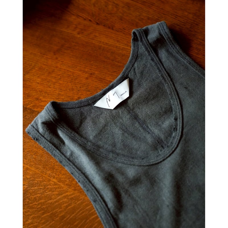 25SUMMER ANCELLM DAMAGE TANK TOP 1サイズ DAMAGE TANK TOP(BLACK) – ANCELLM