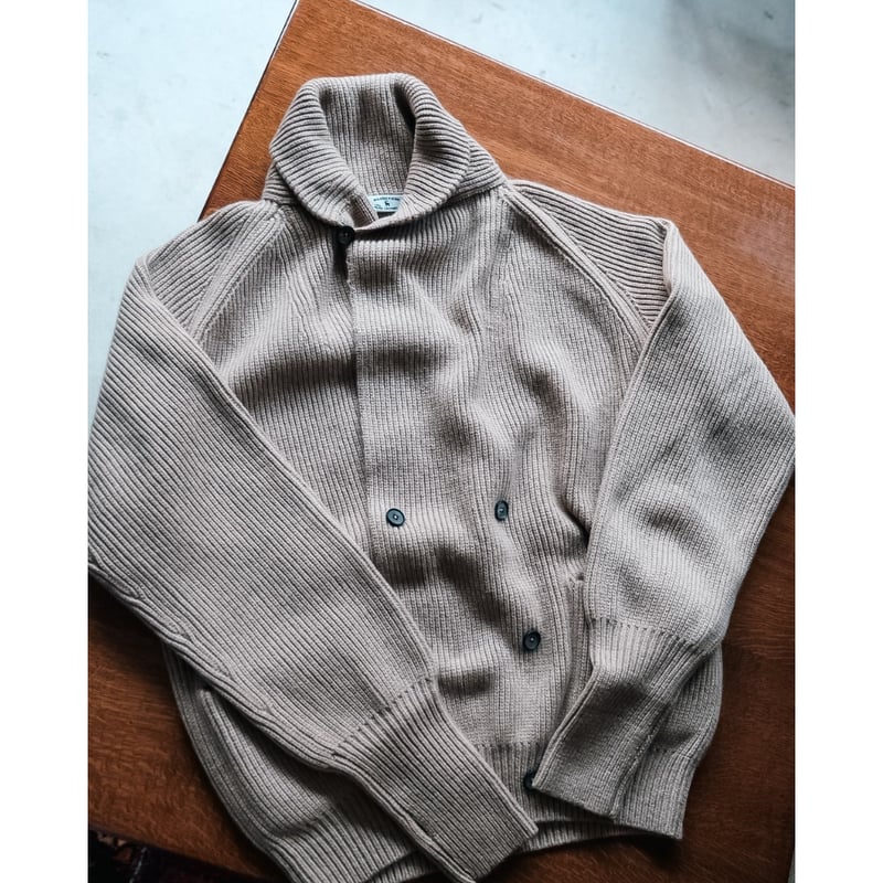 MAATEE&SONS Ex. CASHMERE SHAWL COLLAR CARDIGAN