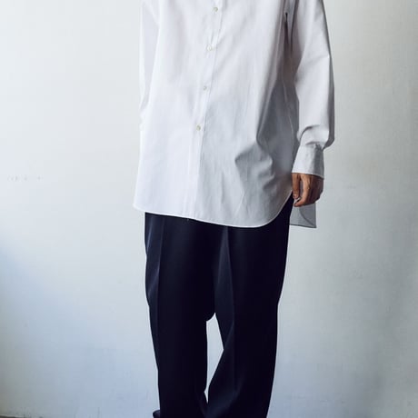 MAATEE&SONS "ELIZABETH" SEA ISLAND COTTON BAND COLLAR SHIRTS