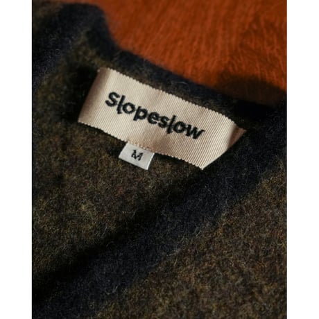 slopeslow BOILED CASHMERE SHETLAND V NECK JK