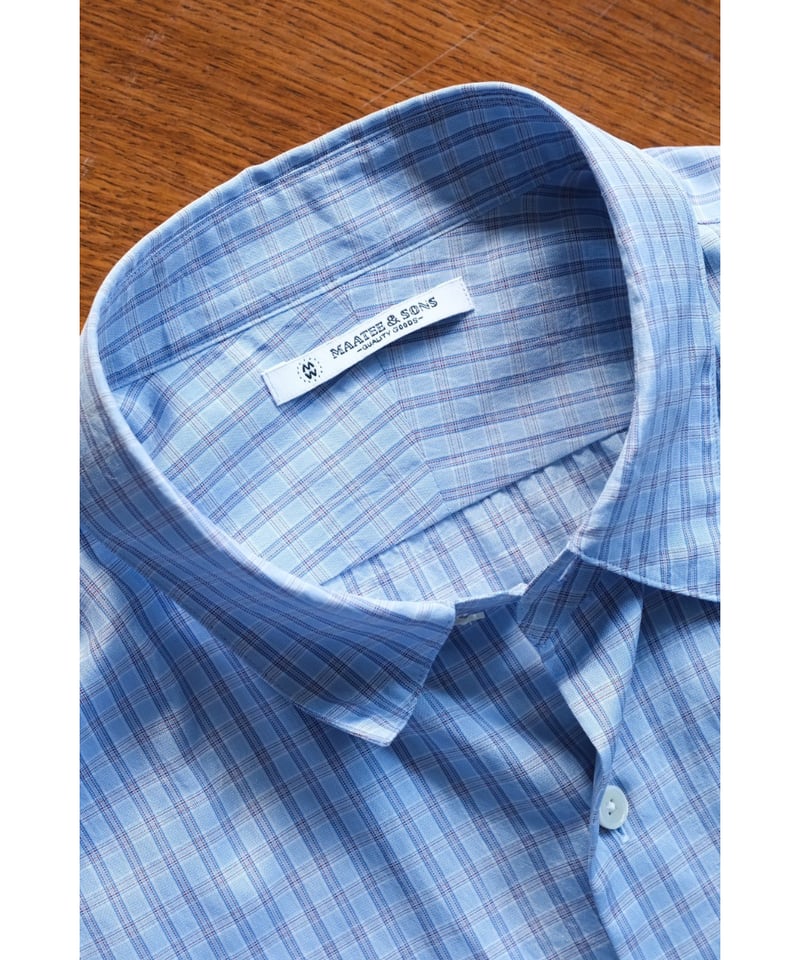 トップス CHARLES SILK POPLINE FINE CHECK MAATEE&SONS 