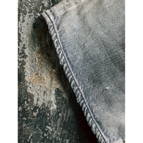 ANCELLM CRASH MIDDLE STRAIGHT 5P DENIM PANTS