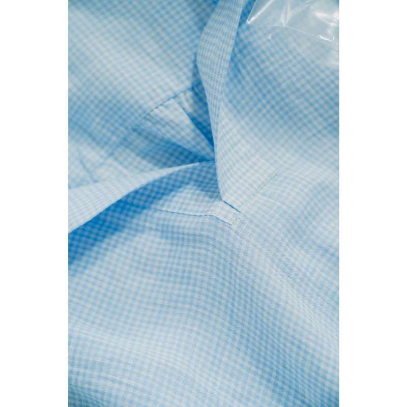Bourrienne Paris X Ex. SCULPTEUR LIN CHECKS BLU