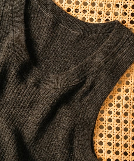 PICEA Ex. BABY CASHMERE RIB TANK TOP