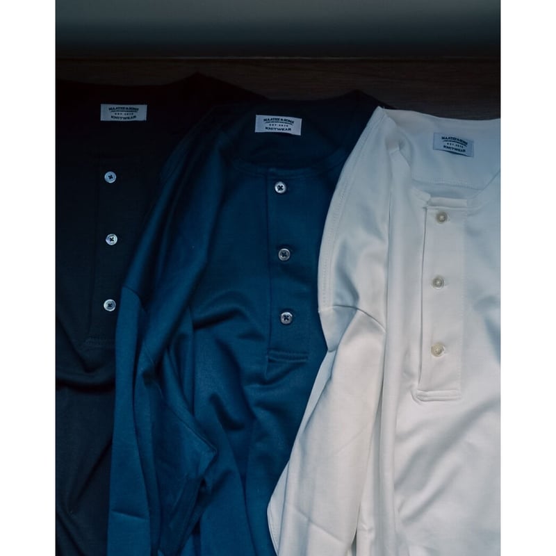 MAATEE&SONS 綿紡績WASHABLE WOOL HENRY TEE L/S | Mu