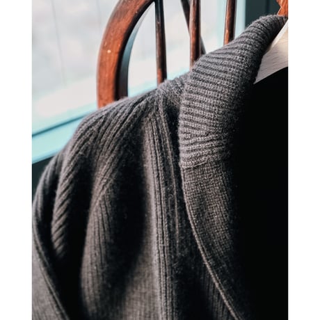 MAATEE&SONS Ex. CASHMERE SHAWL COLLAR CARDIGAN