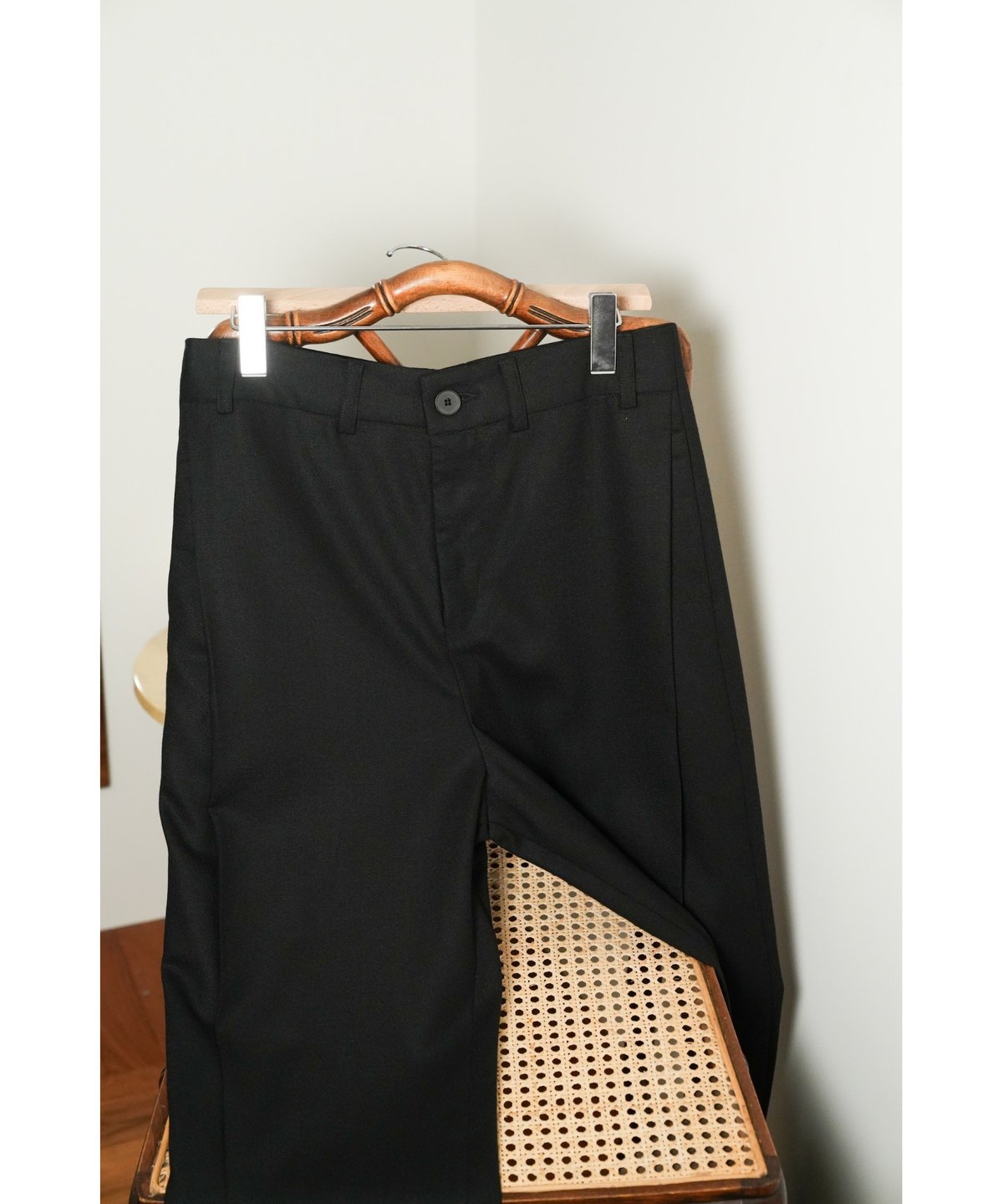 パンツ Lea Boberg TROUSERS BRITISH WOOL /LINEN Lea Boberg D.P. TROUSERS/BRITISH WOOL CREPE - BLACK - PURAS