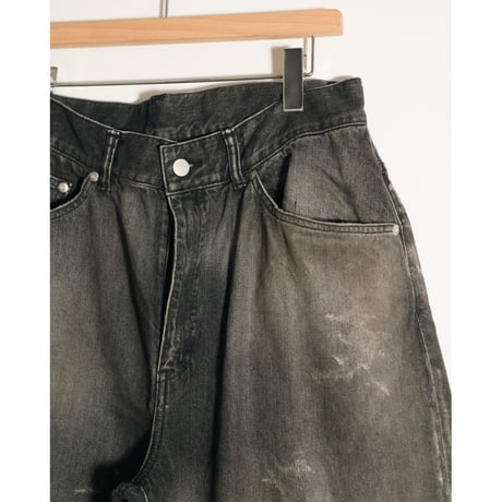 ANCELLM AGING TAPERED 5P DENIM PANTS