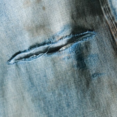 ANCELLM CRASH SELVEDGE DENIM STRAIGHT 5P PANTS