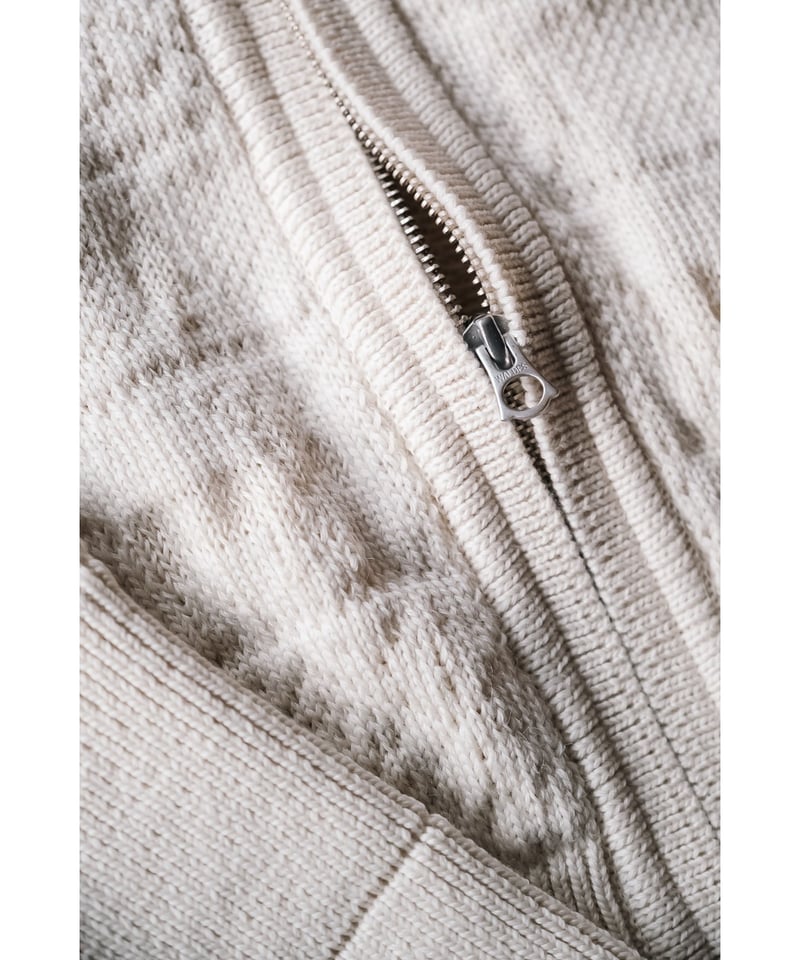 MAATEE&SONS JACQUARD ZIP ARMY SWEATER | MusterWerk MAATEE&SONS JACQUARD ZIP ARMY SWEATER | MusterWerk