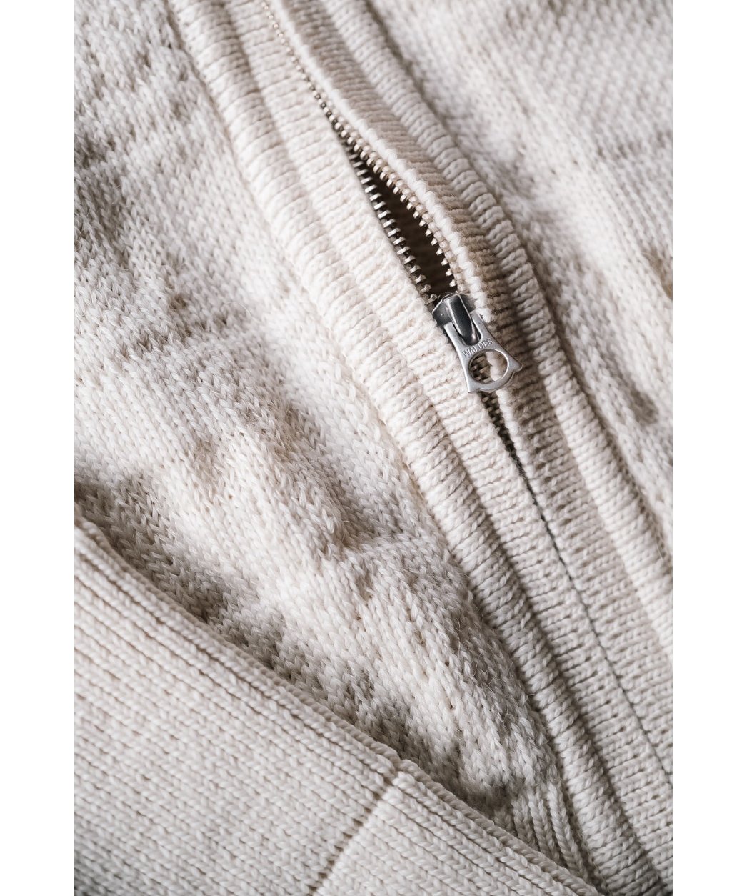 MAATEE&SONS JACQUARD ZIP ARMY SWEATER | MusterWerk