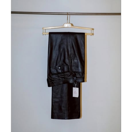 BIBOJA High Waisted Flare Trousers - LAMB LEATHER