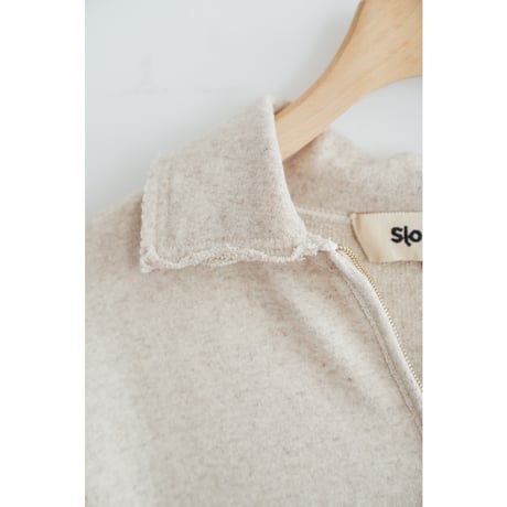 slopeslow  Cotton/Linen Light French terry Half Zip