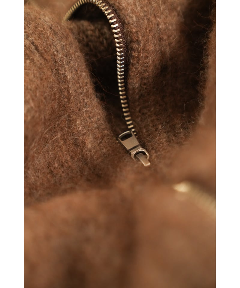 MAATEE&SONS RBALPACA-CASHMERE/MINK 畦ひょっとこ起毛ZIP MAATEE&SONS RBALPACA-CASHMERE/MINK 畦ひょっとこ起毛ZIP
