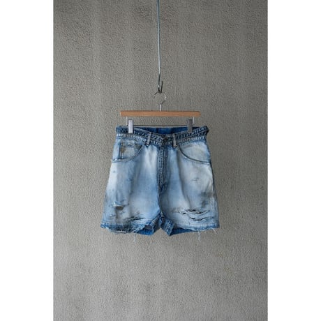 ANCELLM CRASH DENIM SHORTS