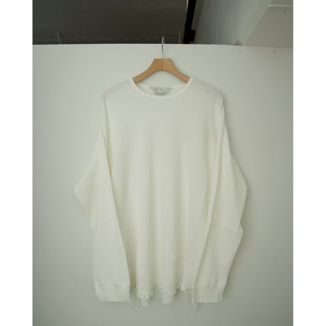 ANCELLM DAMEGE WAFFLE CREW LS T-SHIRT