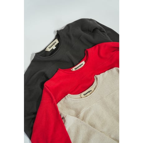 slopeslow  Cotton/Linen Light French terry Crew Neck