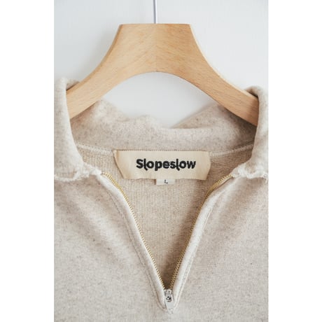 slopeslow  Cotton/Linen Light French terry Half Zip