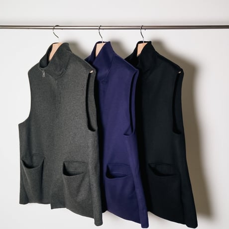 MAATEE&SONS Ex. "RIVER" CASHMERE WFACE VEST