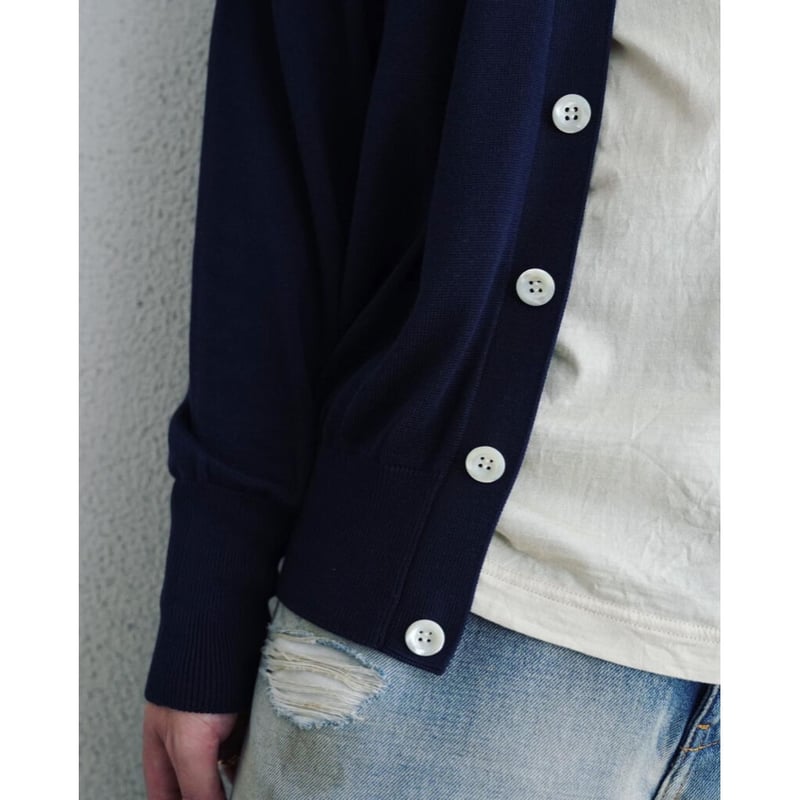 Olde H & Daughter SILK PLAIN STITCH CARDIGAN |