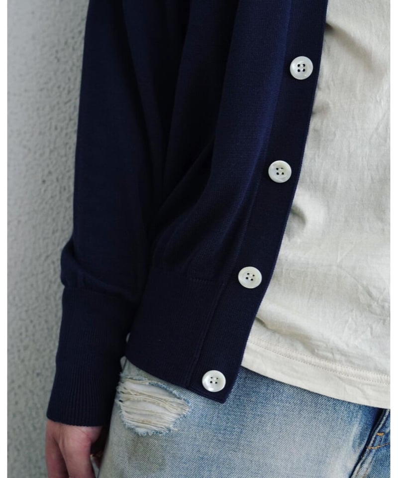 Olde H & Daughter SILK PLAIN STITCH CARDIGAN |