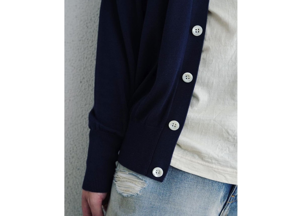 Olde H & Daughter SILK PLAIN STITCH CARDIGAN |