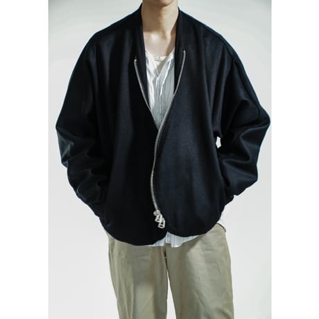 【26AW受注】Human Beings.  "Figured Bomber Jacket"-粘土-