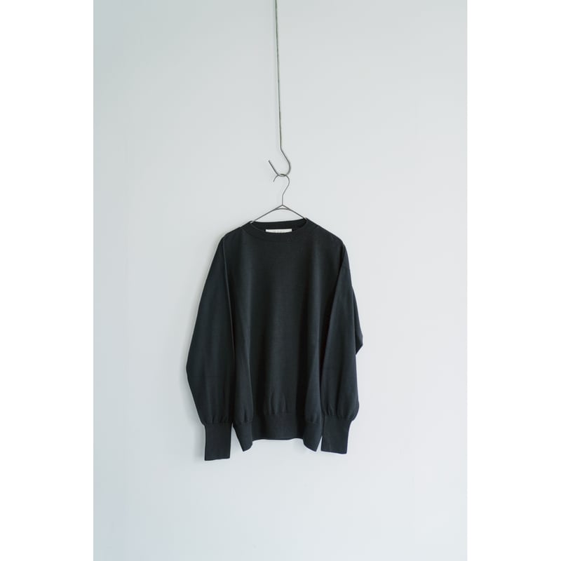 トップス Olde H & Daughter SILK PLAIN CREW NECK Olde H & Daughter SILK PLAIN STITCH CREW NECK P