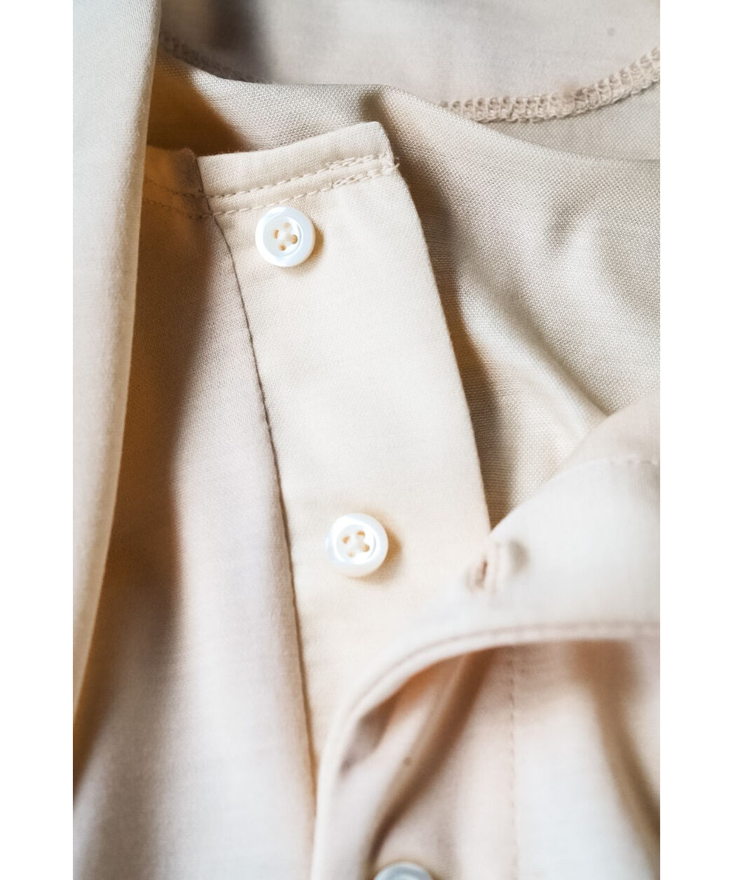MAATEE&SONS Ex.240/2 SILK PIQUE HENRY TEE L/S |
